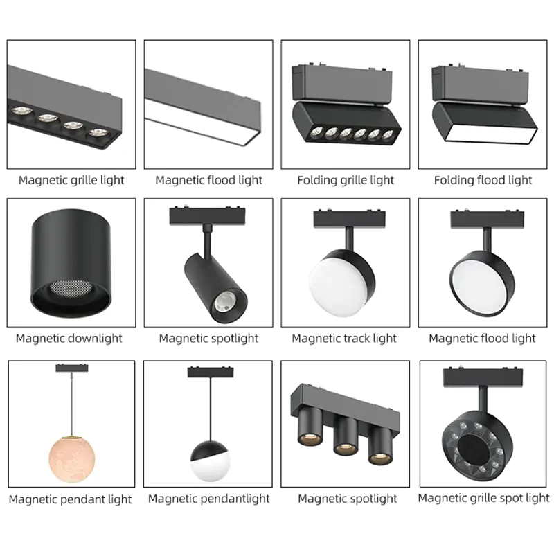 magnetic track light modules
